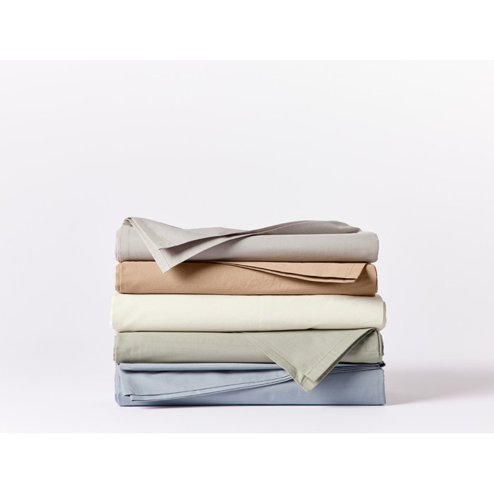 Coyuchi 100 Cotton Percale Fitted Sheet & Reviews Wayfair